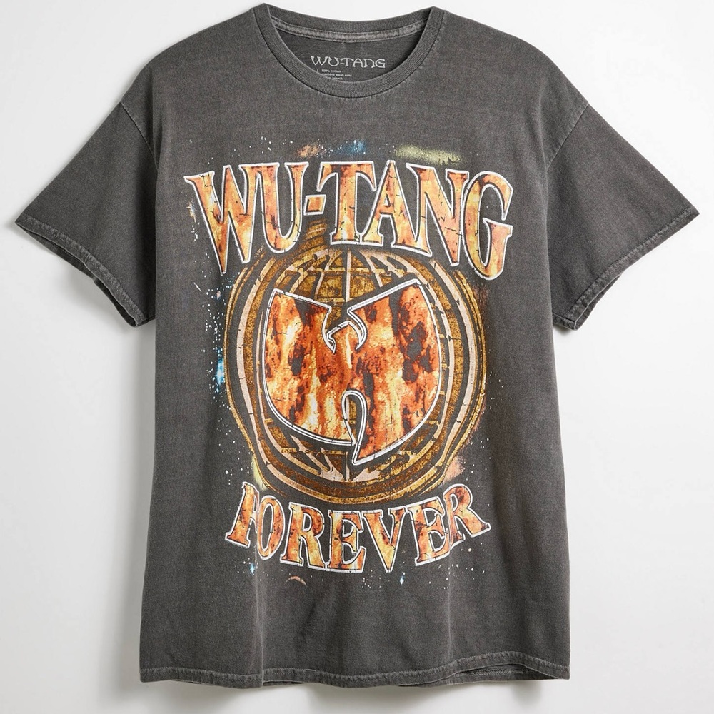 Nordstrom Wu-Tang Forever Graphic Tee Gray Medium Cotton Streetwear